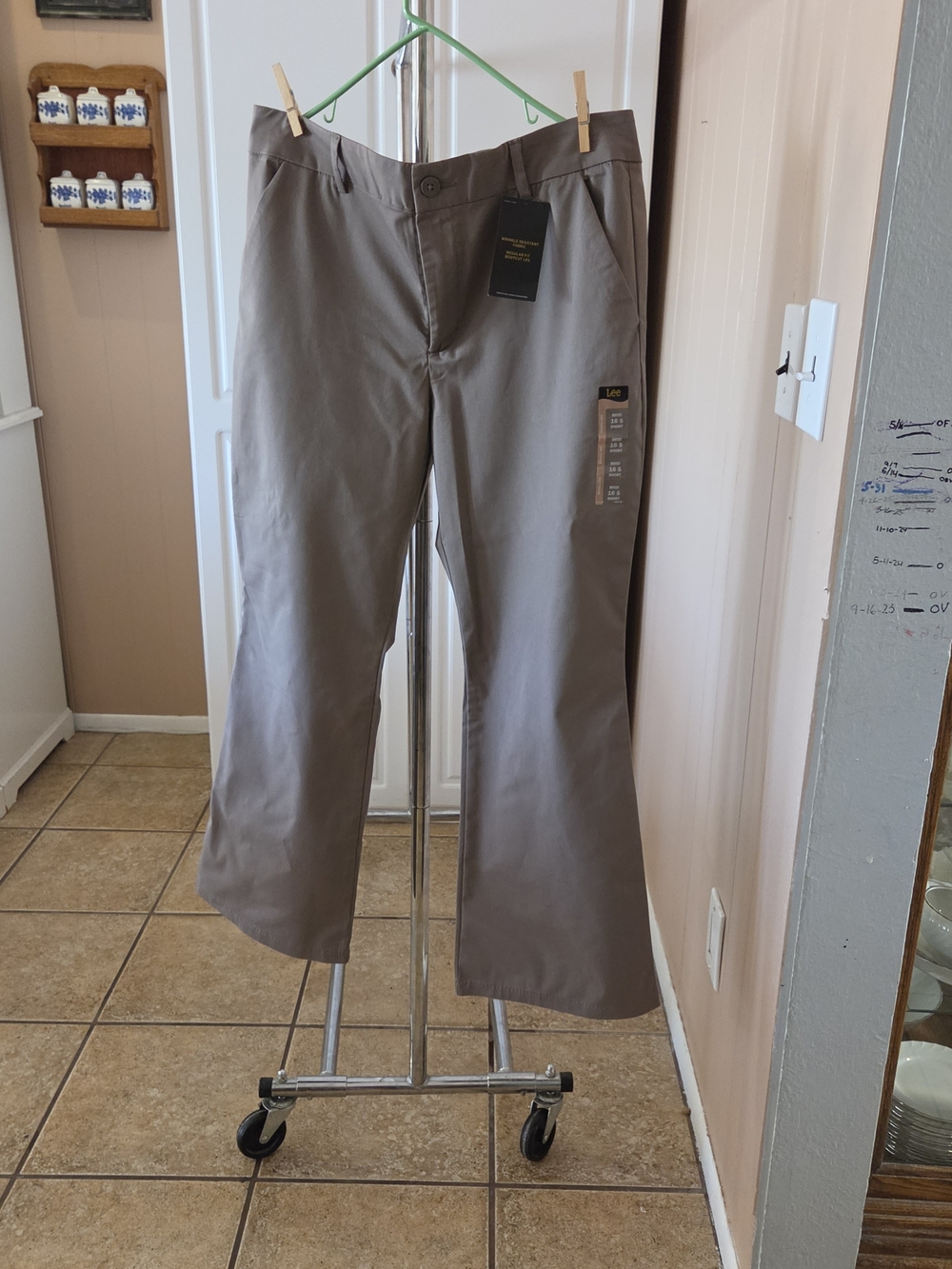 Lee Women's Straight Fit Chino Pants in Taupe